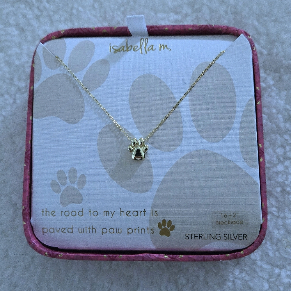 Isabella M. Dainty Gold💛 Paw🐾 Pendant Necklace - NIB - Picture 12 of 15